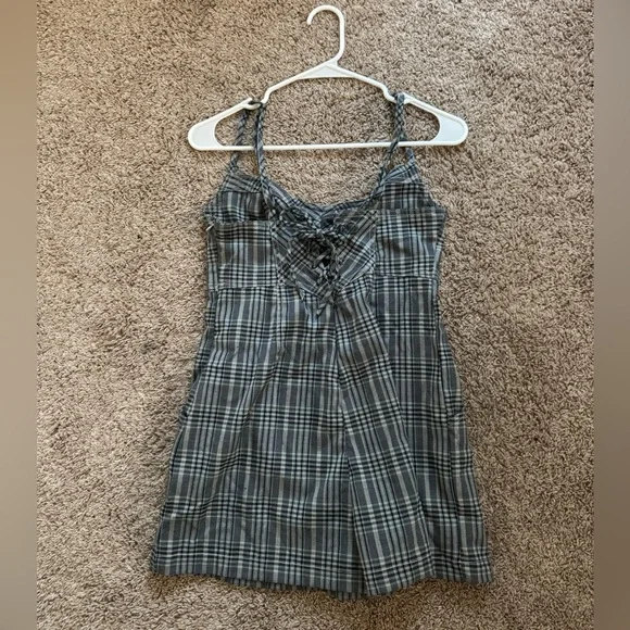 Urban Outfitters Plaid Lace-Up Romper - Picture 5 of 5
